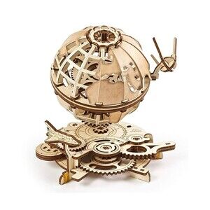 UGEARS Globe 3D Wooden Puzzle Adults Assemble Fly Around Mechanical 184 Pieces
